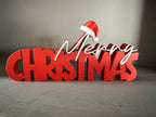 Premium 3D Printed 'Merry Christmas' Sign | Home Decor | Gifting Item