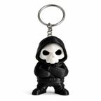 3D Printed Grim Reaper Skull Keychain – Custom Color Mini Figure