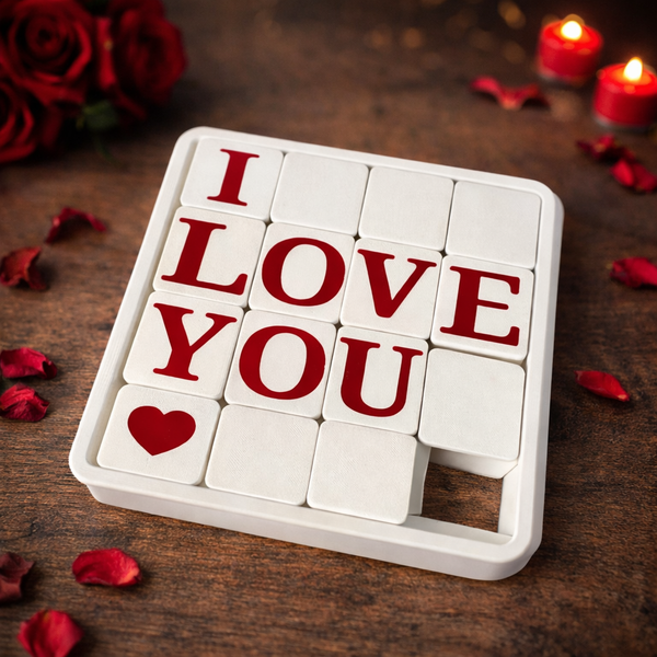 “I Love You” Puzzle Message Board – Romantic Gift for Valentine’s Day, Anniversary & Couples