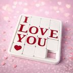 “I Love You” Puzzle Message Board – Romantic Gift for Valentine’s Day, Anniversary & Couples