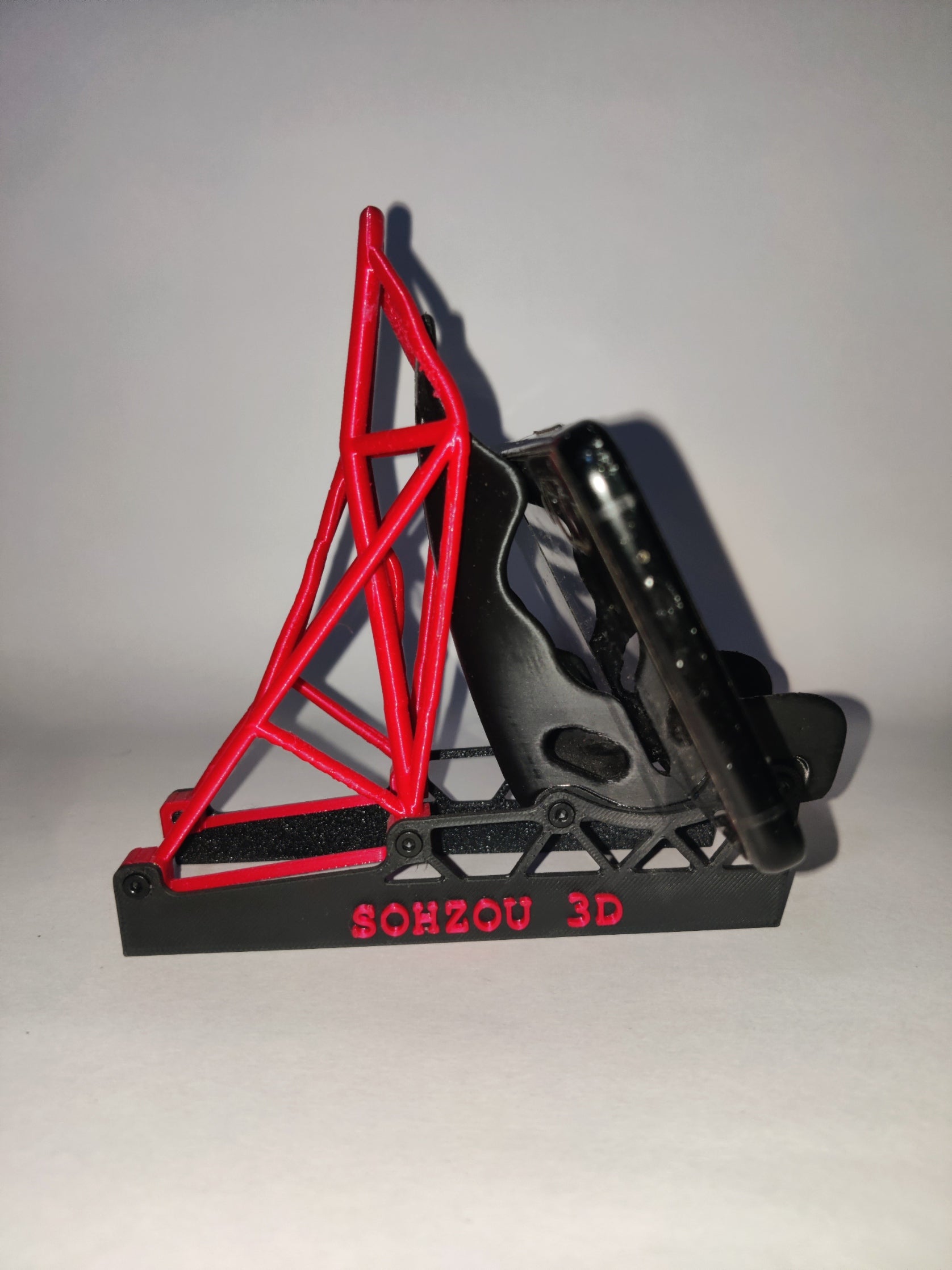 3D Printed F1 Racing Seat Phone Holder | Custom Name Personalization Available | Premium Desk Stand