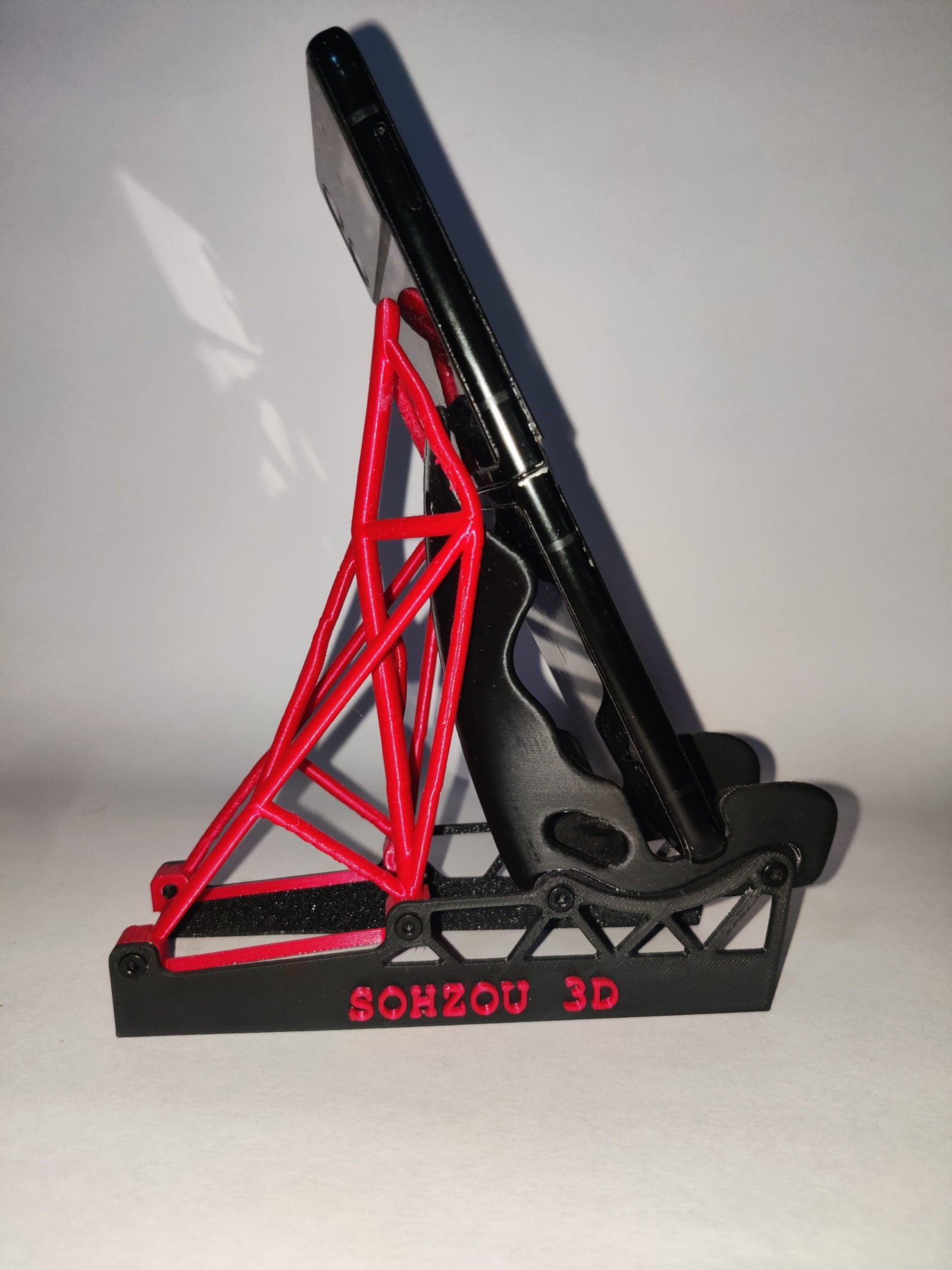 3D Printed F1 Racing Seat Phone Holder | Custom Name Personalization Available | Premium Desk Stand