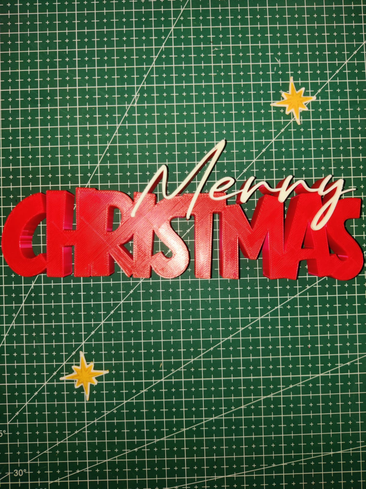 Premium 3D Printed 'Merry Christmas' Sign | Home Decor | Gifting Item