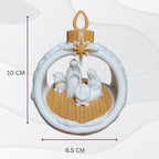 The 3D Printed Nativity Christmas Tree Ornament – Holy Family Hanging Decoration is a handcrafted festive decor gift, featuring Mary, Joseph, and baby Jesus in a circular frame (10cm x 6.5cm)—perfect for your tree.
