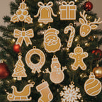 Adorn your tree with Premium 3D Printed Christmas Ornaments—15 handcrafted decorations in gold and red, including reindeer, Santa, candy cane, stocking, wreath, and more—for the perfect festive holiday décor.