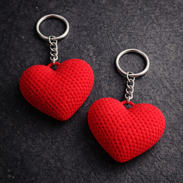 3D Printed Heart Keychain – Cute Bag Charm | Limited Edition