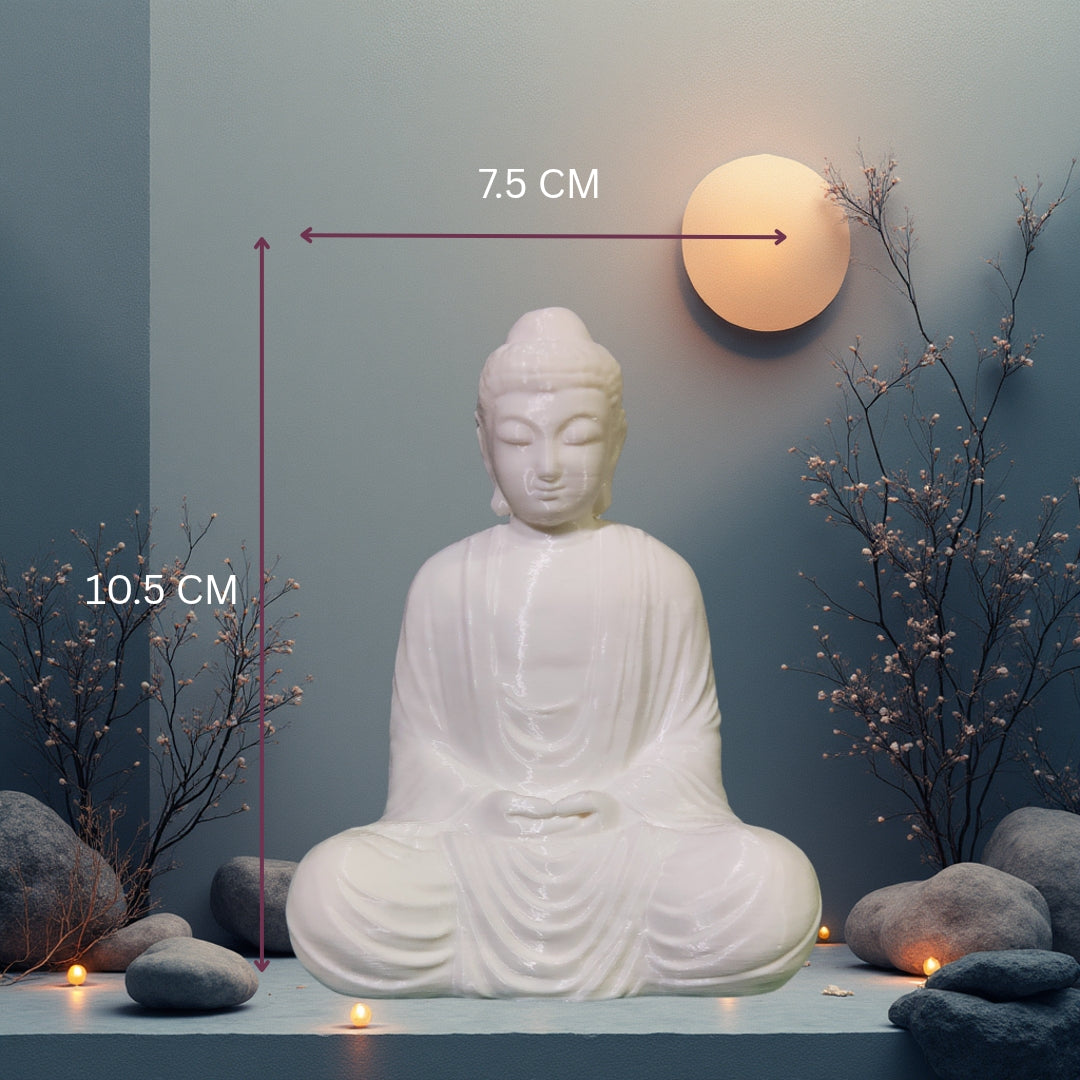 3D Printed Buddha Statue – Minimal Zen Home Décor (Multiple Sizes Available)