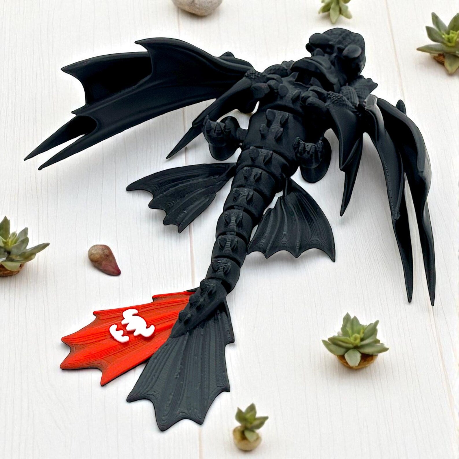 Articulated Night Fury Dragon – HTTYD  “Toothless” Model | 3D Printed Flexible Dragon | Moving Parts